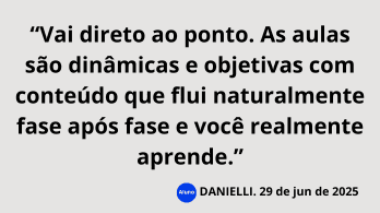 Depoimento de Danielli sobre os cursos online do Tocando do Zero