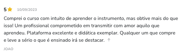 Depoimento do João sobre o curso de guitarra online Tocando do Zero